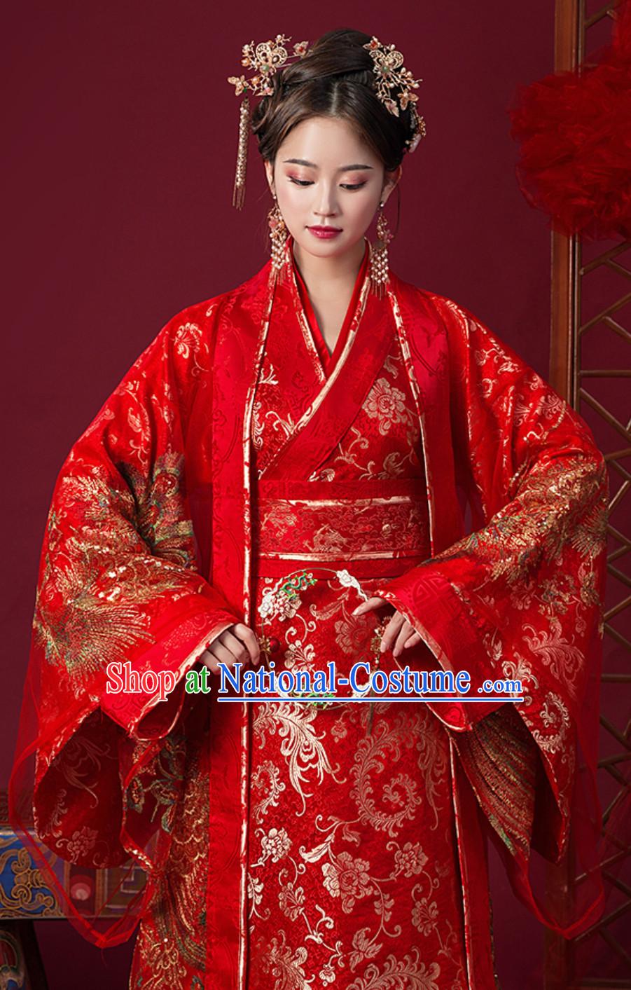 Ancient Chinese Tang Imperial Palace Princess Bride Wedding Dress