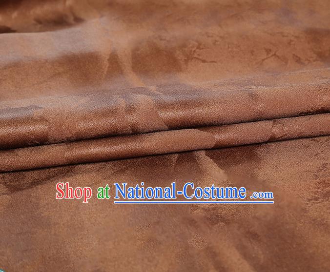 Chinese Classical Pattern Design Brown Gambiered Guangdong Gauze Fabric Asian Traditional Cheongsam Silk Material