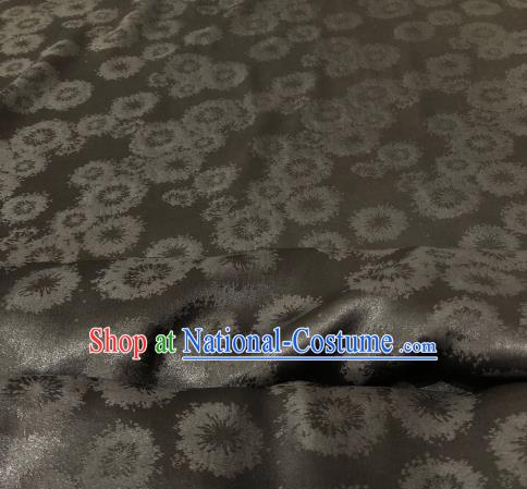 Asian Chinese Traditional Pattern Design Black Gambiered Guangdong Gauze Fabric Silk Material