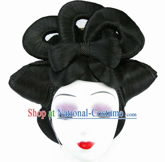 Chinese Classical Tang Dynasty Imperial Concubine Wigs Hair Accessories Ancient Royal Queen Chignon for Women