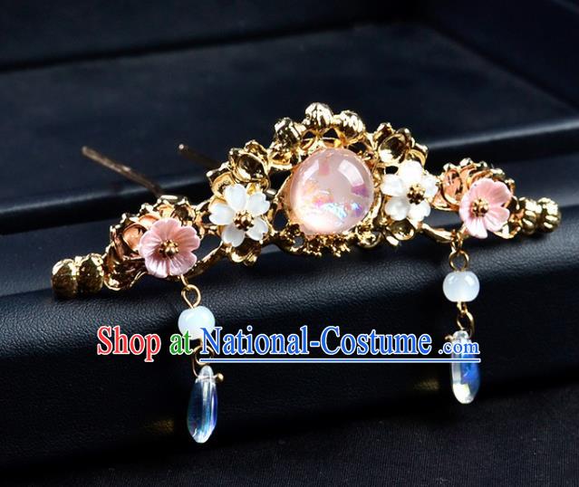 Chinese Ancient Princess Pink Hairpins Traditional Classical Dance Hair Accessories for Women