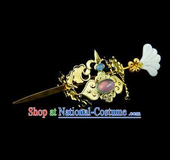 Chinese Ancient Swordsman Hair Accessories Drama Young Knight Hair Crown and Hairpin for Men