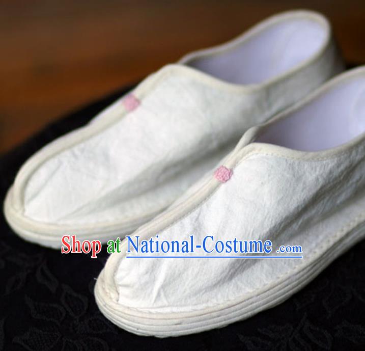 Chinese Traditional National White Cloth Shoes Hanfu Shoes for Women