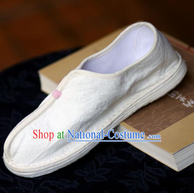 Chinese Traditional National White Cloth Shoes Hanfu Shoes for Women