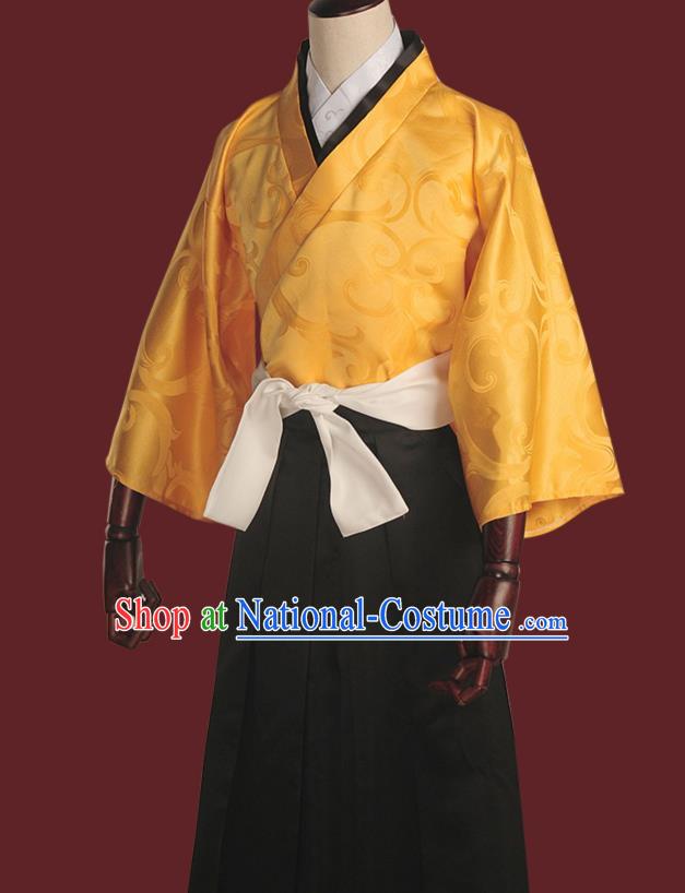 Japanese Cosplay Knight Kimono Traditional Ancient Swordsman Costume for Men