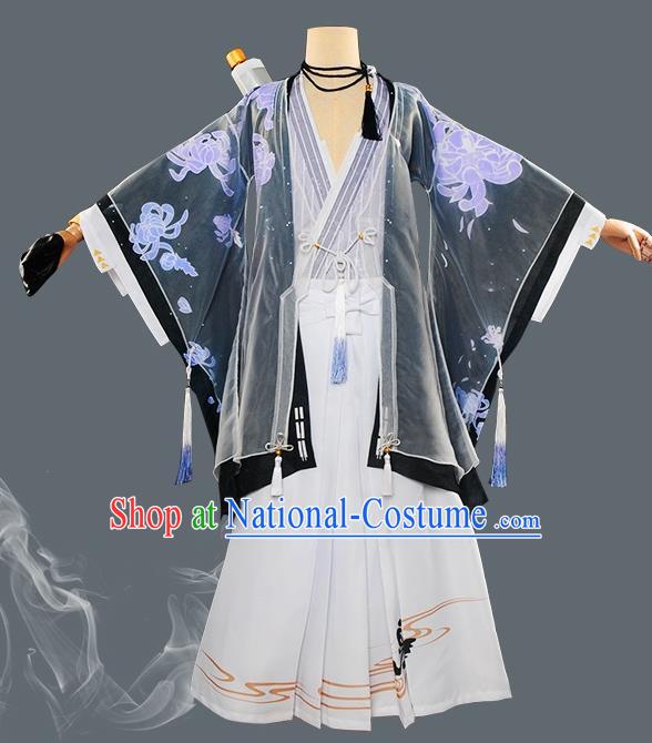 Japanese Cosplay Warrior Knight Kimono Traditional Ancient Swordsman Costume for Men