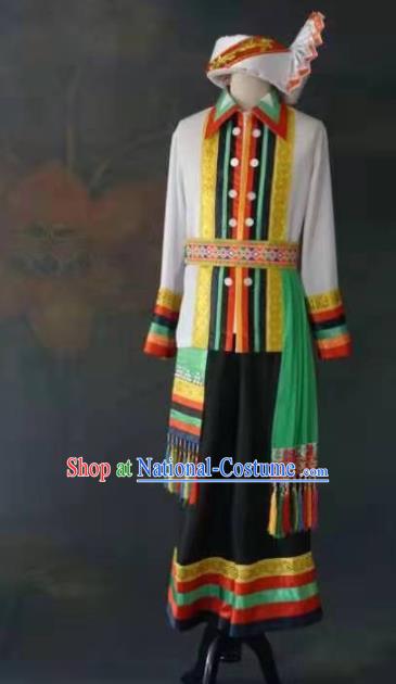 Chinese Ethnic Stage Show Costumes Traditional Dai Nationality Folk Dance Clothing for Men