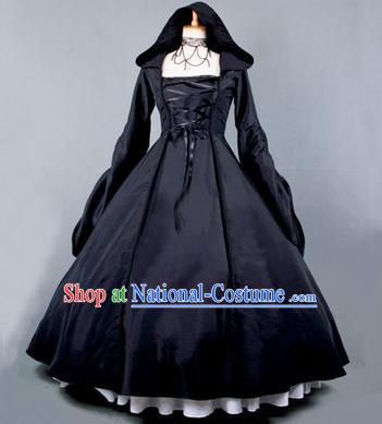 Halloween Cosplay Witch Costumes Fancy Ball Vampiress Black Dress for Women