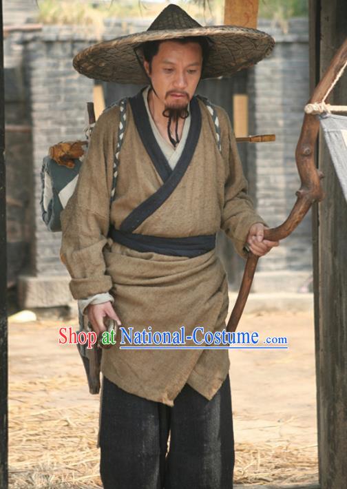 Chinese Traditional Ming Dynasty Civilian Costume Ancient Poor Male Hanfu Clothing for Men