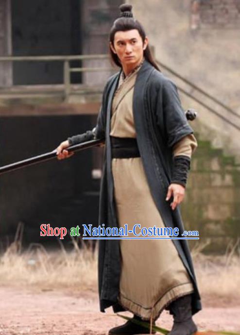 Chinese Traditional Ming Dynasty Swordsman Costume Ancient Wu Xia Drama Knight Hanfu Clothing for Men