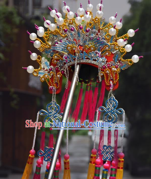 Chinese Traditional Goddess Queen Phoenix Coronet Bodhisattva Hat Hair Accessories