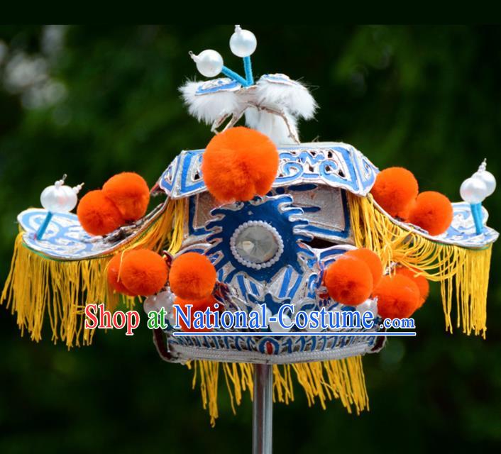 Chinese Traditional Beijing Opera Takefu Hat Ancient God Headwear