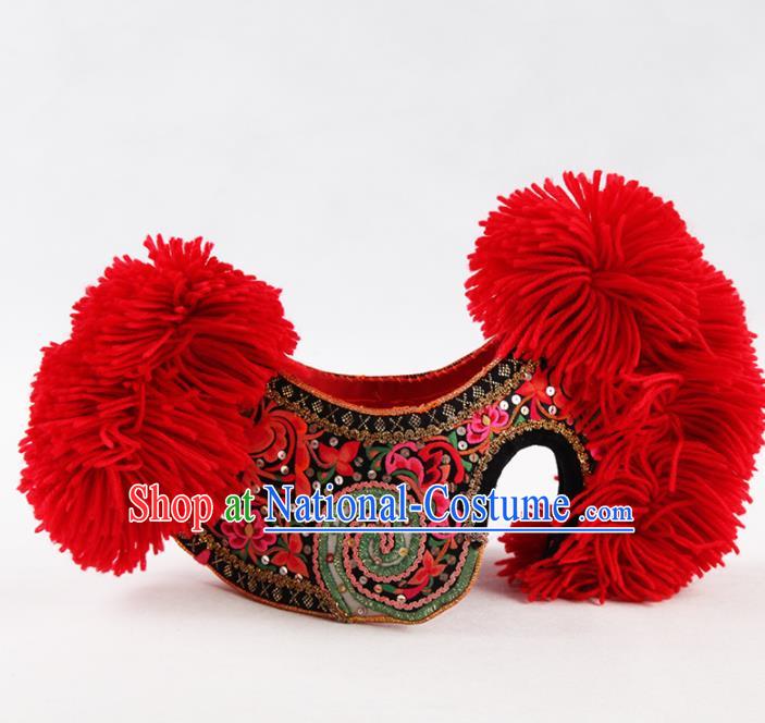 Chinese Traditional Yi Nationality Hat Handmade Ethnic Hair Accessories for Women