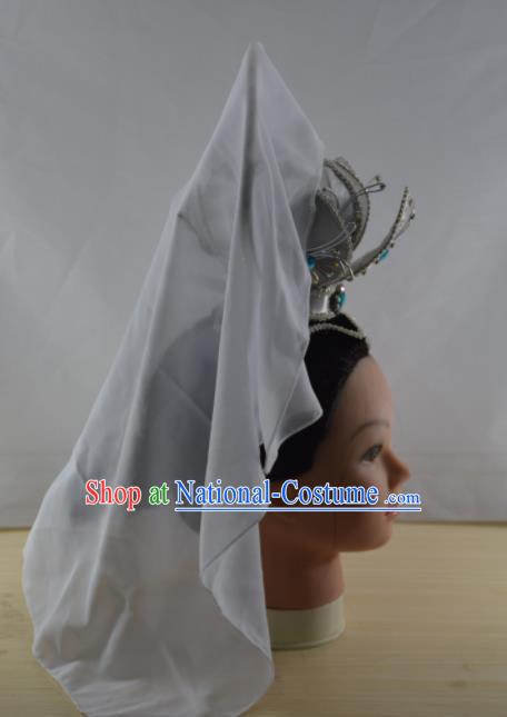 Chinese Traditional Peking Opera Taoist Nun Hair Crown Handmade Beijing Opera Diva Hair Accessories for Women