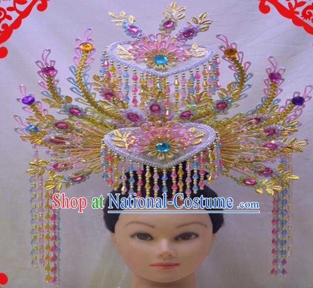 Chinese Traditional Peking Opera Phoenix Hairpins Handmade Beijing Opera Diva Hair Accessories for Women