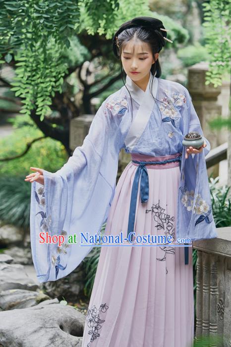 Chinese Ancient Drama Servant Girl Hanfu Dress Traditional Han Dynasty Royal Princess Costumes for Women