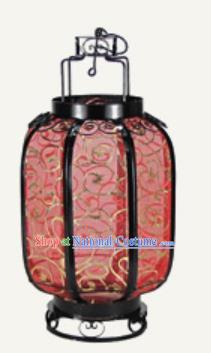 Chinese Classical Red Palace Lantern Traditional Handmade New Year Ironwork Ceiling Lamp