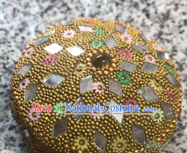 Nepal Traditional Nationality Golden Beads Jewel Case Indian Jewellery Box