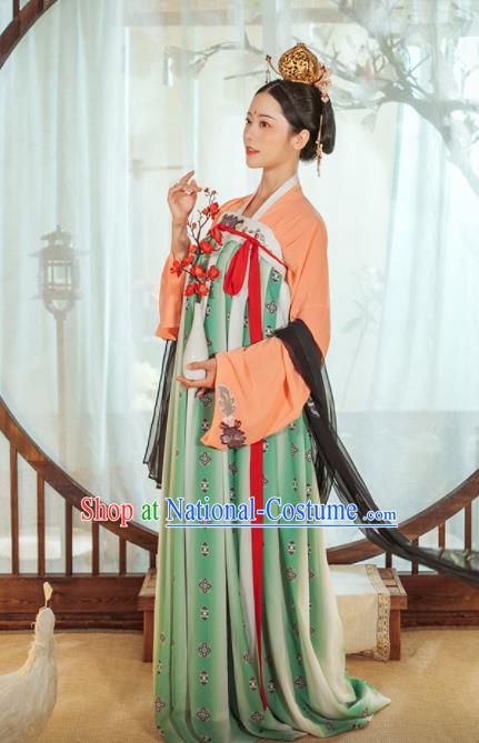 Chinese Ancient Drama Palace Lady Hanfu Dress Traditional Tang Dynasty Court Maid Costumes for Women