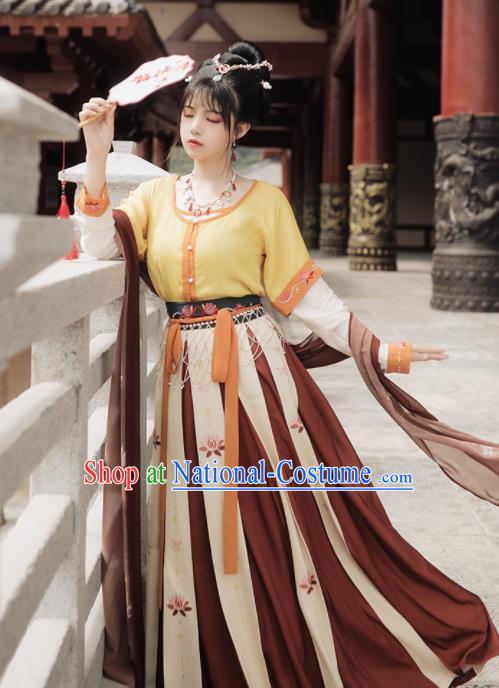 Chinese Ancient Drama Court Maid Hanfu Dress Traditional Tang Dynasty Flying Goddess Dance Costumes for Women