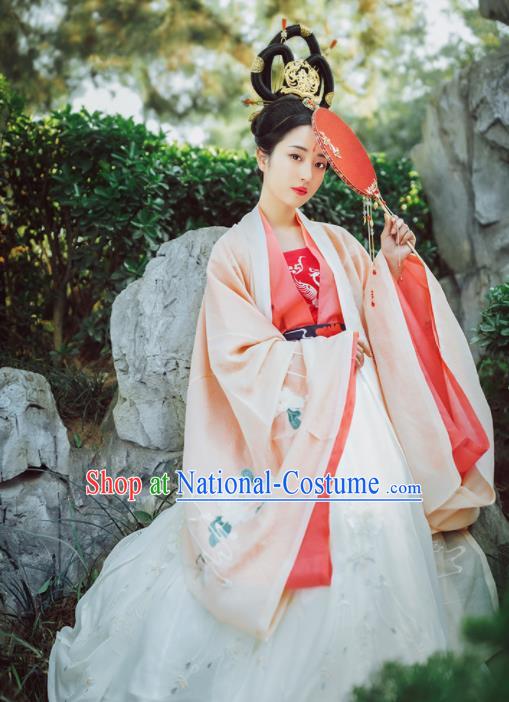 Chinese Ancient Drama Imperial Concubine Hanfu Dress Traditional Jin Dynasty Empress Dance Costumes for Women