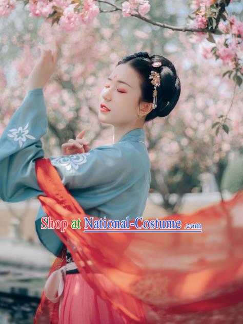 Chinese Ancient Drama Maidservant Hanfu Dress Traditional Song Dynasty Servant Girl Costumes for Women