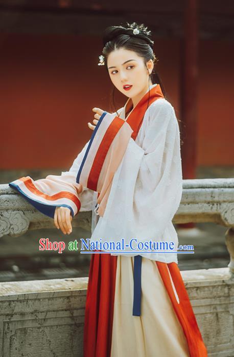 Chinese Ancient Drama Palace Princess Hanfu Dress Traditional Jin Dynasty Royal Infanta Costumes for Women