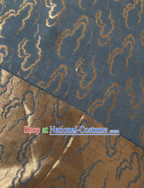 Asian Chinese Traditional Clouds Pattern Design Grey Gambiered Guangdong Gauze Fabric Silk Material