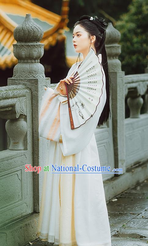 Chinese Ancient Swordswoman Hanfu Dress Traditional Jin Dynasty Female Civilian Costumes for Women