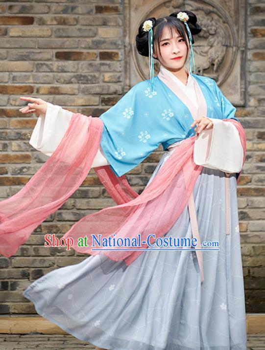 Chinese Ancient Nobility Lady Hanfu Dress Traditional Tang Dynasty Court Princess Costumes for Women