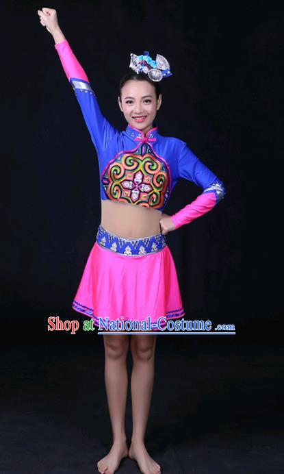 Chinese Spring Festival Gala Cheerleading Dance Dress Traditional Fan Dance Compere Costume for Women