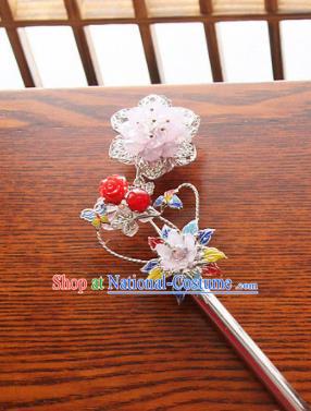 Korean Traditional Court Pink Hairpins Asian Korea Fashion Wedding Hair Accessories for Women