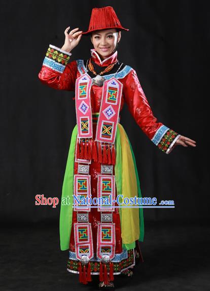 Chinese Traditional Yughur Nationality Dress Ethnic Minority Folk Dance Stage Show Costume for Women