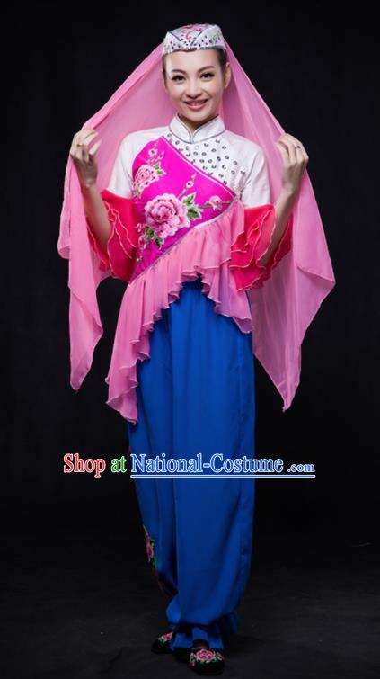 Chinese Traditional Hui Nationality Outfits Ethnic Minority Folk Dance Stage Show Costume for Women