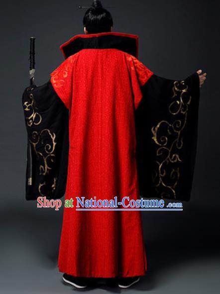 Traditional Chinese Han Dynasty Royal Highness Clothing Ancient Drama Prime Minister Costume for Men