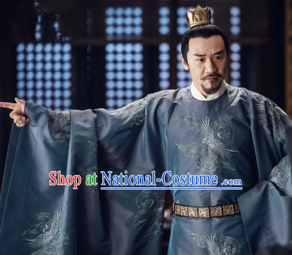 Traditional Drama Royal Nirvana Chinese Song Dynasty Emperor Xiao Ruijian Clothing Ancient Imperator Costume for Men