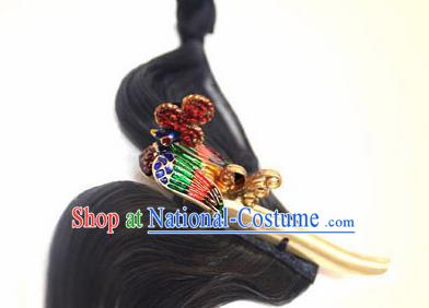 Korean Traditional Wedding Bride Crystal Phoenix Hairband Asian Korea Hanbok Hair Accessories for Women