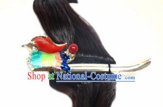 Korean Traditional Wedding Bride Golden Mandarin Duck Hairband Asian Korea Hanbok Hair Accessories for Women