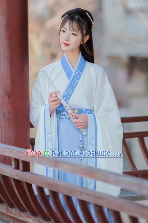 Chinese Traditional Jin Dynasty Female Hanfu Dress Ancient Swordswoman Costumes for Women