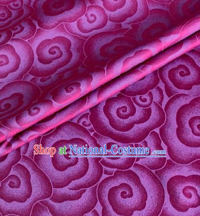 Asian Chinese Classical Clouds Pattern Design Rosy Brocade Jacquard Fabric Traditional Cheongsam Silk Material