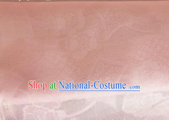 Asian Chinese Classical Pattern Design Pink Organza Jacquard Fabric Traditional Cheongsam Silk Material