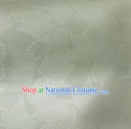 Asian Chinese Classical Pattern Design Light Green Organza Jacquard Fabric Traditional Cheongsam Silk Material