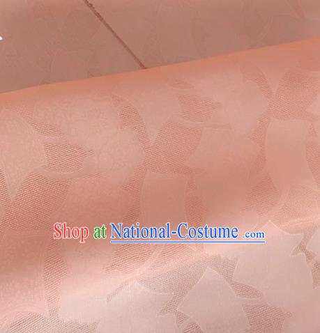 Asian Chinese Classical Pattern Design Peach Pink Organza Jacquard Fabric Traditional Cheongsam Silk Material