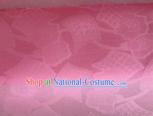 Asian Chinese Classical Pattern Design Rosy Organza Jacquard Fabric Traditional Cheongsam Silk Material