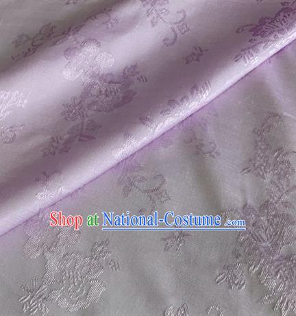 Asian Chinese Classical Pattern Design Lilac Jacquard Fabric Traditional Cheongsam Silk Material