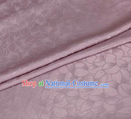 Asian Chinese Classical Lotus Petals Pattern Design Pink Silk Fabric Traditional Cheongsam Brocade Material