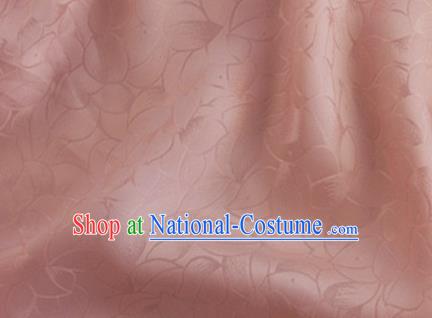 Asian Chinese Classical Lotus Petals Pattern Design Pink Silk Fabric Traditional Cheongsam Brocade Material