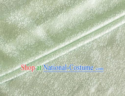 Asian Chinese Classical Jacquard Pattern Design Light Green Brocade Fabric Traditional Cheongsam Silk Material