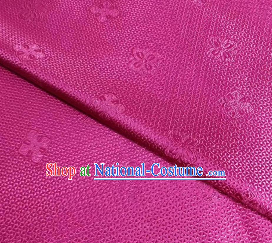 Asian Chinese Classical Pattern Design Rosy Silk Fabric Traditional Nanjing Brocade Material