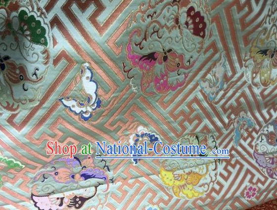 Asian Chinese Classical Butterfly Pattern Design Silk Fabric Traditional Nanjing Brocade Material